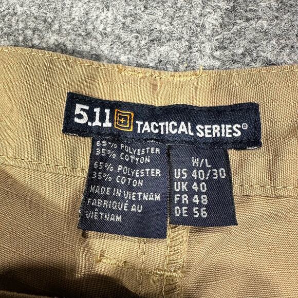 5.11 Tactical Series Khaki Tan Ripstop Taclite Pro Pants Men’s Size 40x30 - Picture 7 of 7